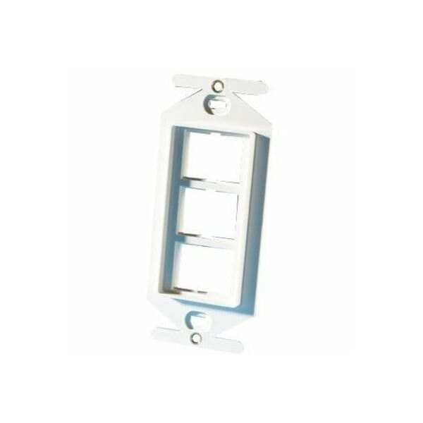 Ortronics 3-PORT FLUSH MT UNLOADED, STYLISTIC RECEPTACLE TRACJACK, CLOUD WHITE 41900017-88 - main