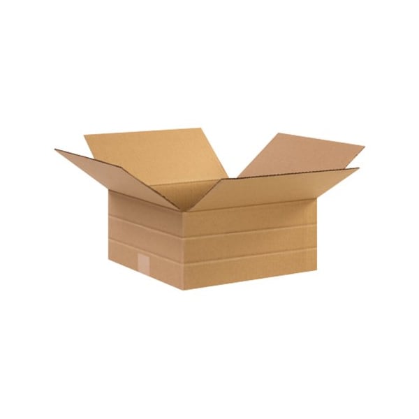 Partners Brand Multi-Depth Corrugated Boxes, 12 1/2" x 12 1/2" x 6", Kraft, 25/Bundle MD12126R - main