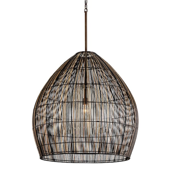 Troy Lighting Holden 1 Light Chandelier 35 In. Textured Bronze F7532-TBZ - main