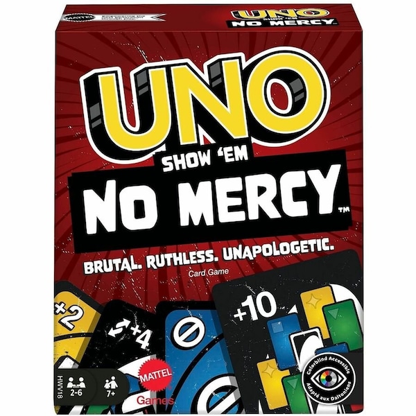 Mattel Show 'em No Mercy UNO Multicolored 168 pc HWV18 - main