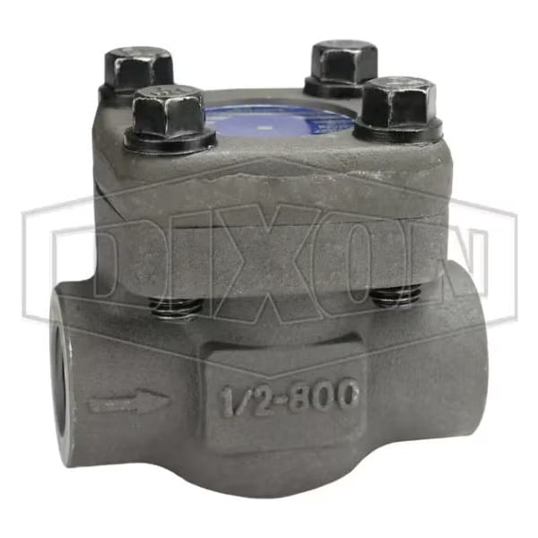 Dixon Check Valve, 1/2 in Nominal, FNPT End Style, Forged Steel Body FSCV50 - main