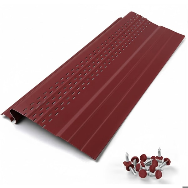 Waterlock Pro Aluminum Gutter Guard, Scotch Red, 50ft WP-5KS-050-SCR - main