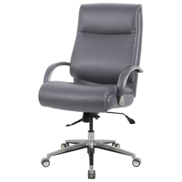 We'Re It Chuze, the Big & Tall it Office Chair with Grey Bonded Leather, 300 lb Weight Capacity OFD-553-GRY - main