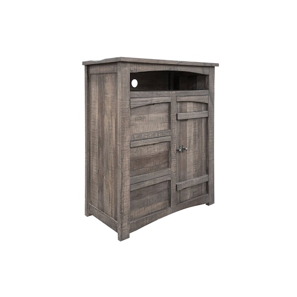 Homeroots 43" Gray Solid Wood Three Drawer Chest 524612 - main