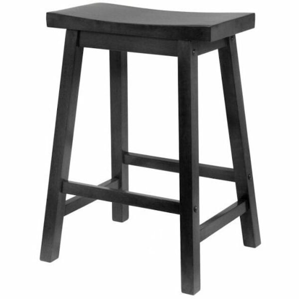 Winsome Saddle Seat 24 Inch Stool - Black 20084 - main