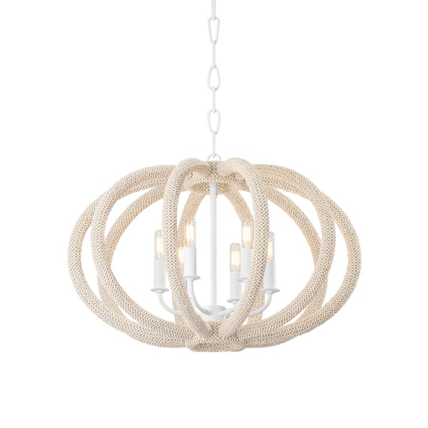 Hudson Valley Lighting Lewiston 3 Light Chandelier 24.5 In. White Plaster 1206-WP - main