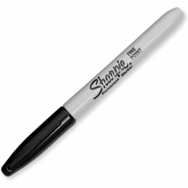 Sanford Permanent Marker, Black, Fine Tip, 12 PK 30001 - main