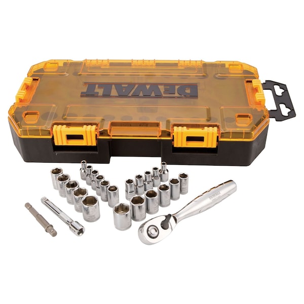 Dewalt Socket Set, Tough Box 1/4" Drive DWMT73805 - main