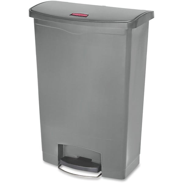 Rubbermaid Slim Jim Plastic Step On Container, Front Step, 24 Gallon, Gray 1883606 - main