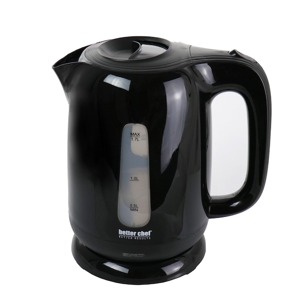 Better Chef 1.7 Liter Plastic Cordless Electric Kettle in Black IM-147B - main
