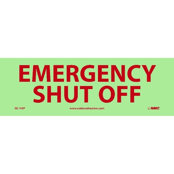 Nmc Emergency Shut Off Sign, GL145P GL145P - main