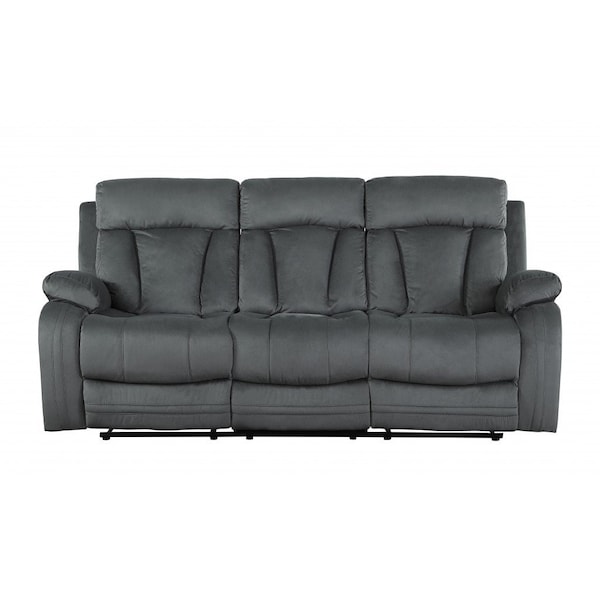 Homeroots 40" Modern Grey Fabric Sofa 329387 - main