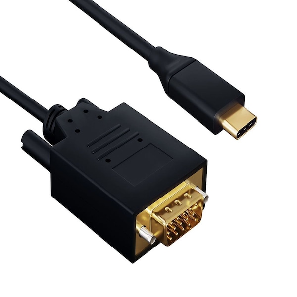 Sanoxy 3ft USB 3.1 Type C Male to VGA 1920x1200 at 60Hz Male Cable, Black SNX-CBL-LDR-U3109-1103 - main
