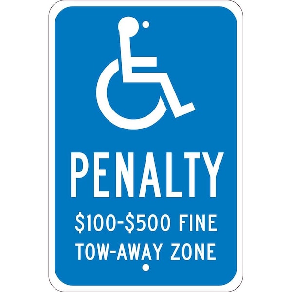 Nmc State Handicapped Reserved Parking Sign Virginia, TMS338J TMS338J - main