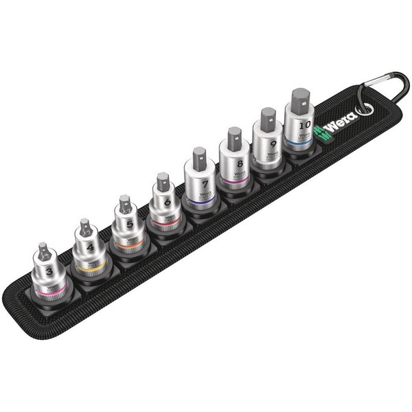 Wera Belt B 2 Zyklop In-Hex-Plus bit socket set with holding function, 3/8 in drive, 8 pieces 5003971001 - main