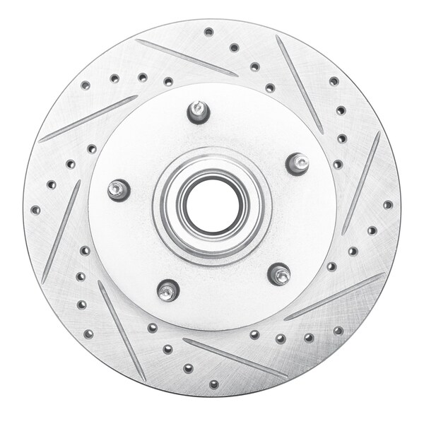 Dynamic Friction Co DFC Brake Rotor - Drilled and Slotted - Silver 631-54129R - main