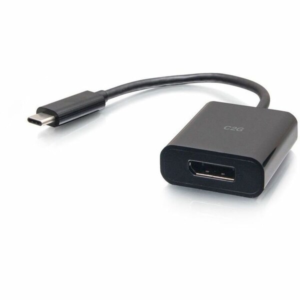 C2G USB-C to DisplayPort Adapter Converter - 4K 60Hz - Black C2G26933 - main