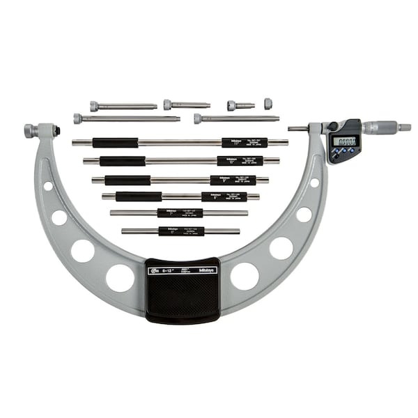 Mitutoyo Digimatic Interchangeable Anvil Micrometer, I/M 6-12 In, .00005 In, O, RS 340-352-32 - main