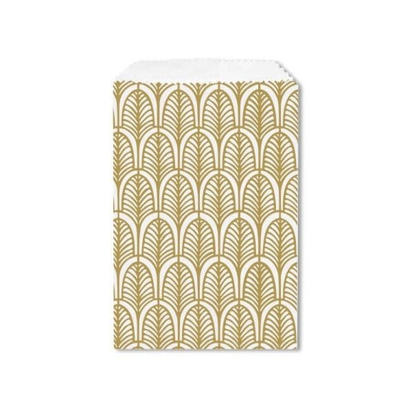 Nashville Wraps Nouveau Gold Paper Merchandise Bags, 4.75x6.75, 100PK MB0NGM - main