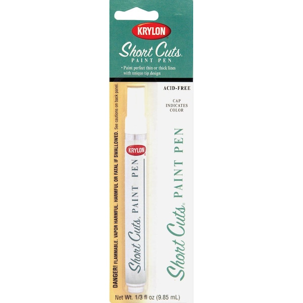 Krylon Short Cuts 1/3 Fl Oz White Gloss Paint Pen SCP-913 - main