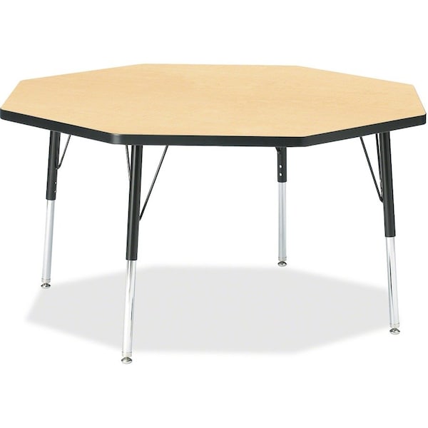 Jonti-Craft Berries Octagon Activity Table, 48 in. x 48 in., E-height, Maple/Black/Black 6428JCE011 - main