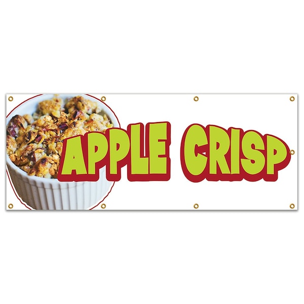 Signmission Apple Crisp Banner Concession Stand Food Truck Single Sided B-96 Apple Crisp19 - main