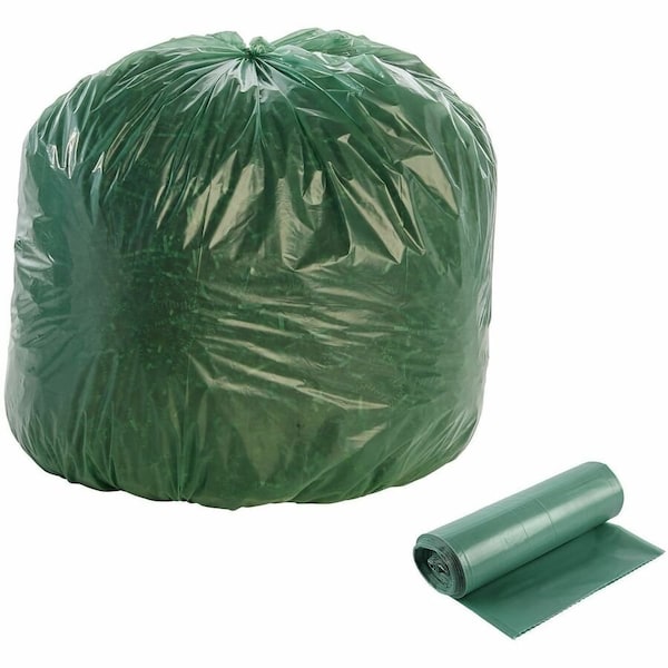 Stout 33 gal Trash Bags, 1.10 mil (28 Micron), Green, 40 PK STOG3340E11 - main