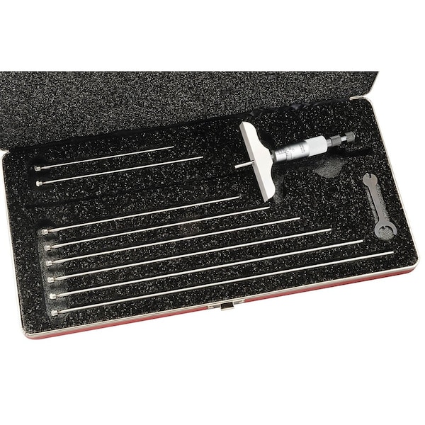 Ls Starrett MICROMETER DEPTH GAGE- 0-9in- 3in BASE 445AZ-9RL - main