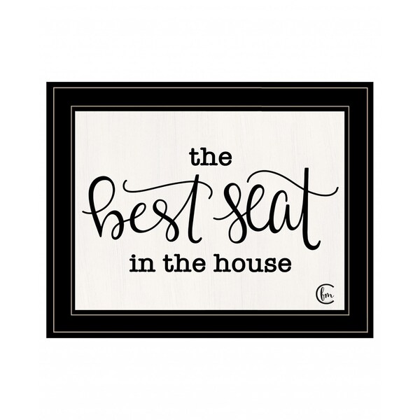 Homeroots The Best Seat in the House 2 Black Framed Print Bathroom Wall Art 408116 - main