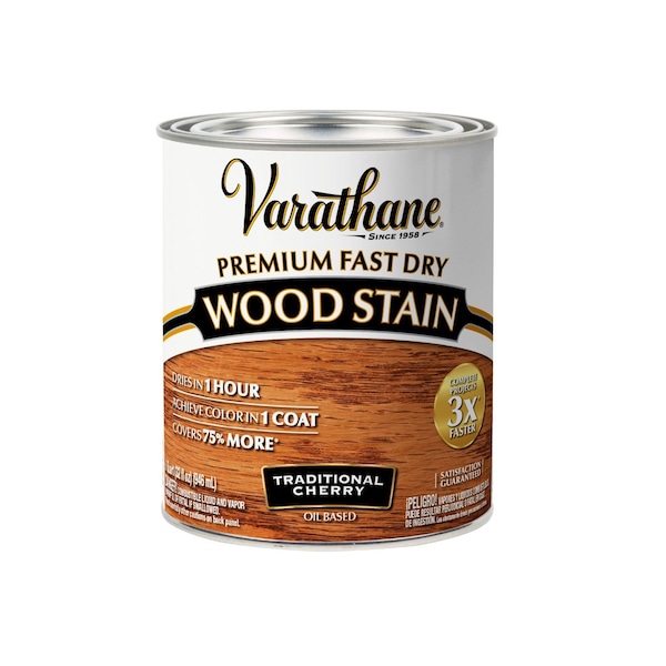 Varathane Premium Fast Dry Wood Stain, Traditional Cherry, 1 Qt 262008 - main