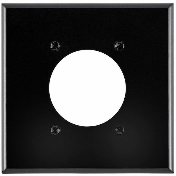Leviton Receptacle Wallplate, Standard Size, Gang 2, Black 80526-BLK - main