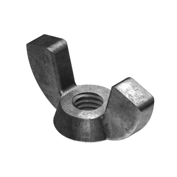 Huyett Wing Nut, #8-32, Low Carbon Steel, Zinc Clear Trivalent, 0.406 in Ht, 1.235 in Max Wing Span NUTW05-0008-0406LC3 - main
