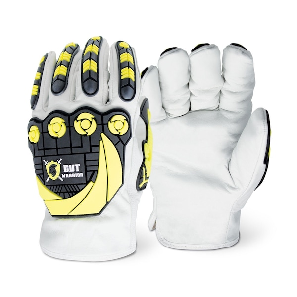 Firm Touch Natural White Goatskin Driver, Wing Thumb, Leather Binding, A6 Cut Lining, M, 12PK 2896 M - main