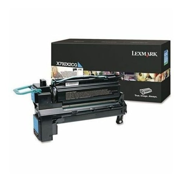 Lexmark X792X2CG Extra High-Yield Toner, 20,000 Page-Yield, Cyan X792X2CG - main