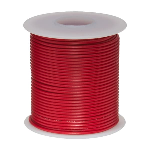 Remington Industries 18 AWG Gauge UL1061 Stranded Hook Up Wire, 300V, 0068 Diameter, Red, 25 ft Length 18UL1061STRRED25 - main