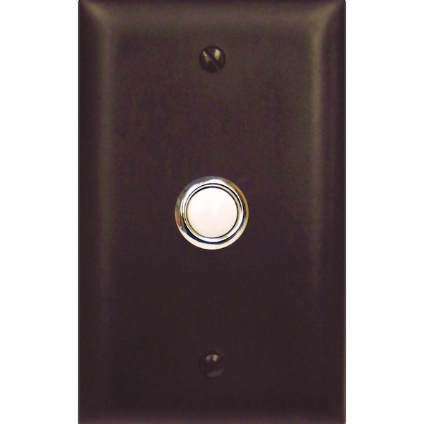 Viking Electronics Door Bell Button Dark Brown Panel DB-40-BN - main