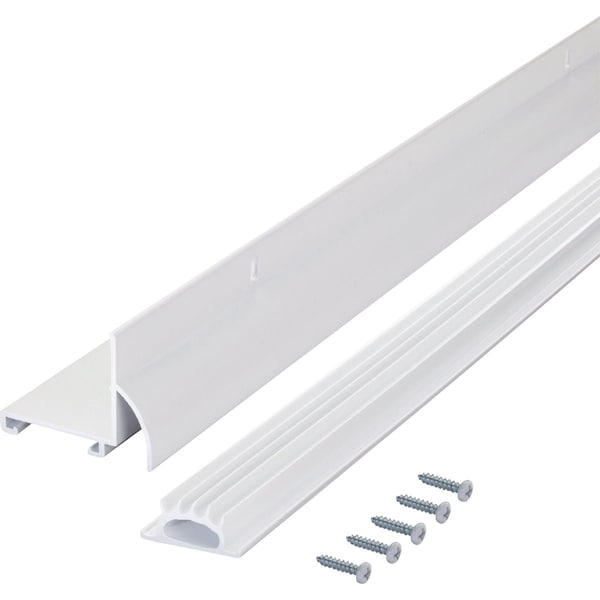 M-D Building Products Building Products 1.75'' W. x 1.625'' H. x 36'' L. Aluminum White Door Bottom 6395 - main