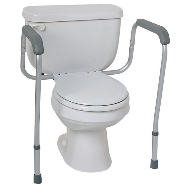 Medline MEDLINE MDS86100RF Toilet Safety Rail, 250 lb Weight Capacity, Aluminum MDS86100RF - main