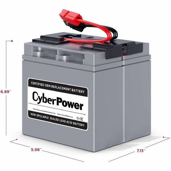 Cyberpower PR1000LCD REPLACEMENT BATTERY PACK 18-MONTH WARRANTY RB12170X2A - main