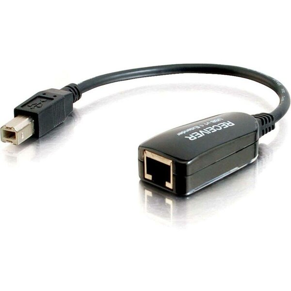 C2G C2G 1-Port USB Extender - USB 1.1 Over Cat5 SuperBooster Dongle Extender - RJ45 to USB B Receiver 29353 - main