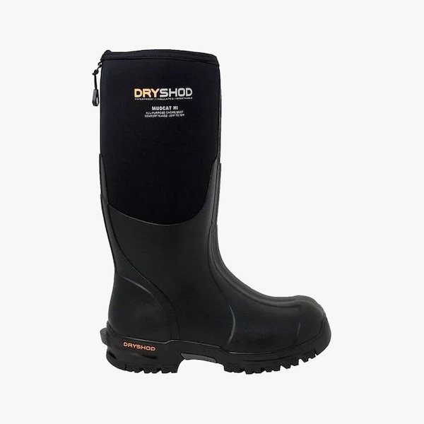 Dryshod Mudcat Rugged Knee High Work Boot, Black, Lightweight, Rubber, Mens Size 13 MDC-MH-BK-013 - main