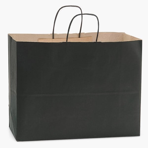 Nashville Wraps Black Recycled Kraft Bags, Vogue 16x6x12", 100PK HVTBK - main