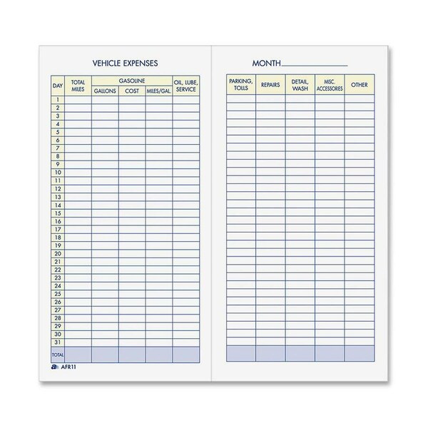 Adams Vehicle Expense Journal- 3.25 in x 6.25 in AFR11 - main