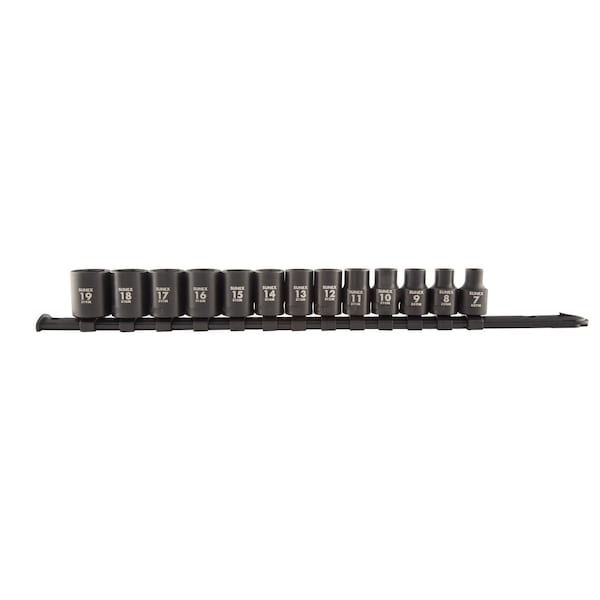 Sunex 3/8 in Drive Metric 6 Point Standard 13-Piece Impact Socket Set 3358A - main