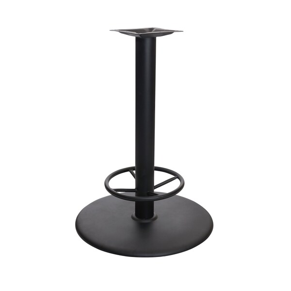 Bfm Seating Stamped Steel - 30in Round Base - Bar Height with Foot-Ring - 4in Column - 10 5/8in Welded Top Plate STB-304RTFR - main
