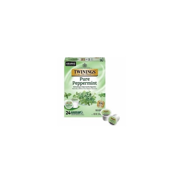 Twinings Of London Pure Peppermint Herbal Tea K-Cup, Herbal Tea, 0.1 oz, 24PK 8760 - main