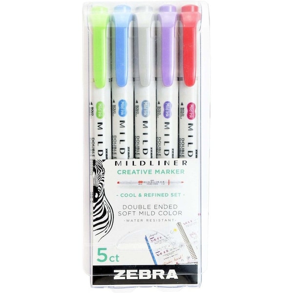 Zebra Pen Mildliner Double Ended Highlighter Asst 78205 - main