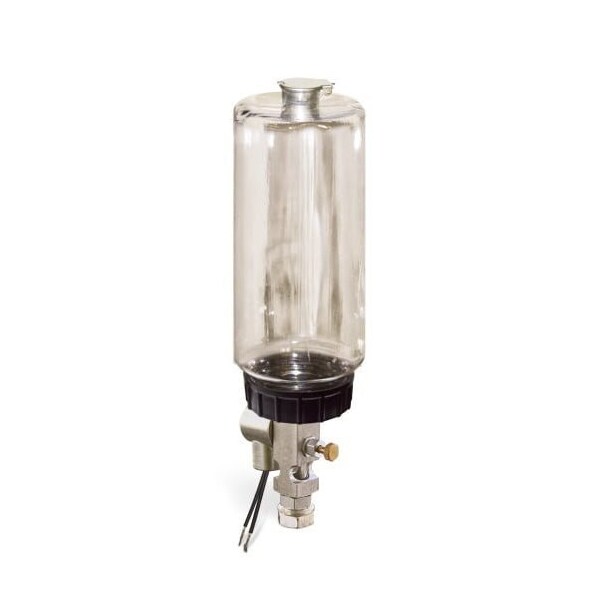 Oil-Rite 1 qt Capacity Single Feed Electro Lubricator w/Polycarbonate Reservoir - 1/8in. Female NPT, 24VDC B1763-0321B1S5024DW - main