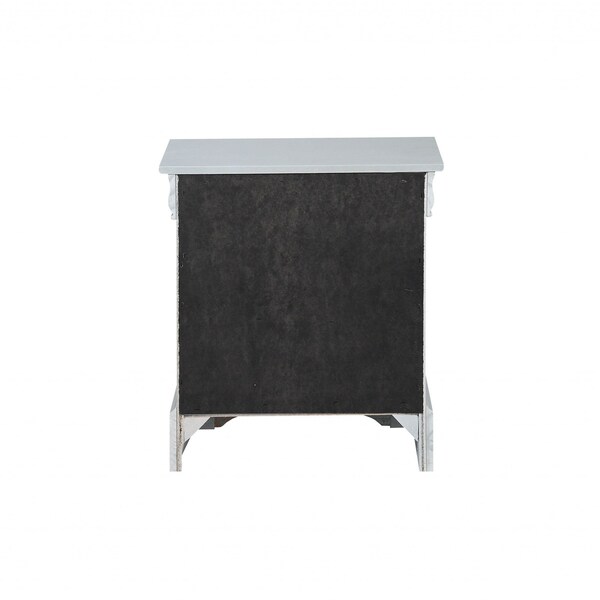 Homeroots 24" Platinum Two Drawers Nightstand 347111 - main