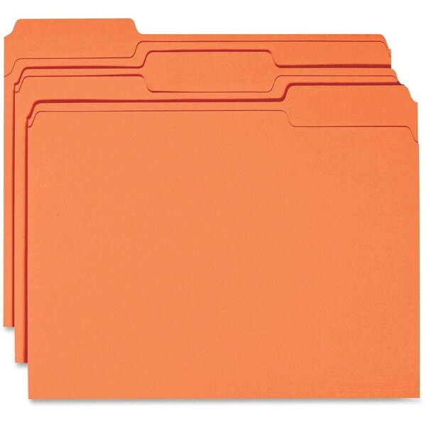 Business Source File Folder, Orange, Paperboard, PK100 BSN44105 - main